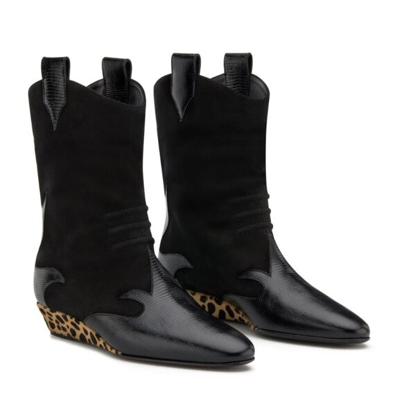 GIUSEPPE ZANOTTI Women's I970049 Mid Calf Boot, Black (Nero 83492), 9.5B US NEW - Picture 3 of 10